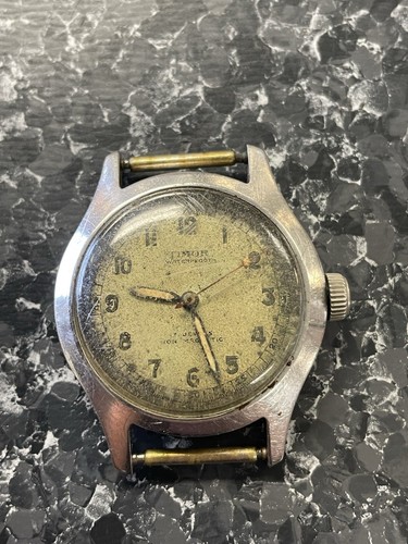 Vintage Timor 17 Jewels Manual Wind Watch - No Band - Running - Needs Service