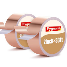 2 Pack Copper Foil Tape 2 Inch  33Ft Conductive Adhesive Foil Tape, Copper Shie
