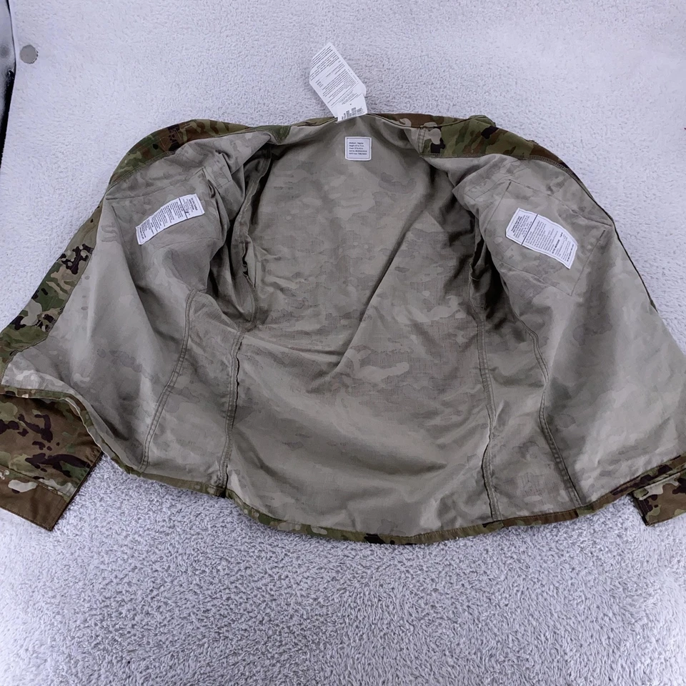 Army Combat Camouflage Uniform Coat Mens Medium Regular Insect Repellent Jacket - Image 3 of 4