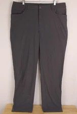All In Motion Men's Size 38x32 Gray Travel Tech Stretch Straight Leg Golf Pants