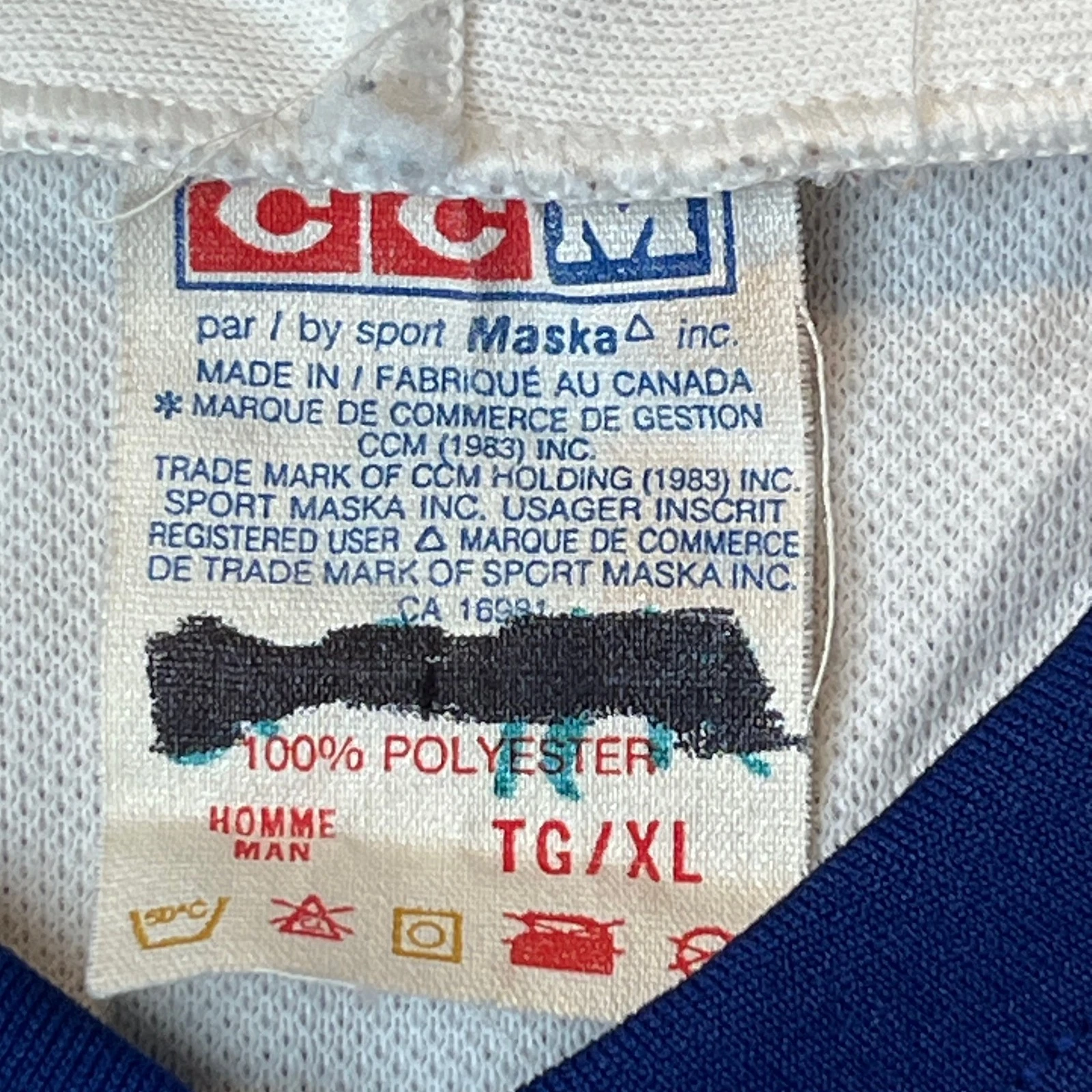 Vintage 90s Toronto  BLANK Hockey Jersey