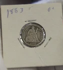 1883 US Seated Liberty Dime 10c VG (Cleaned)