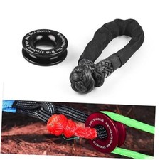 41000lbs Winch Rope Synthetic Soft Shackle Recovery Ring Set Rugged Shackles