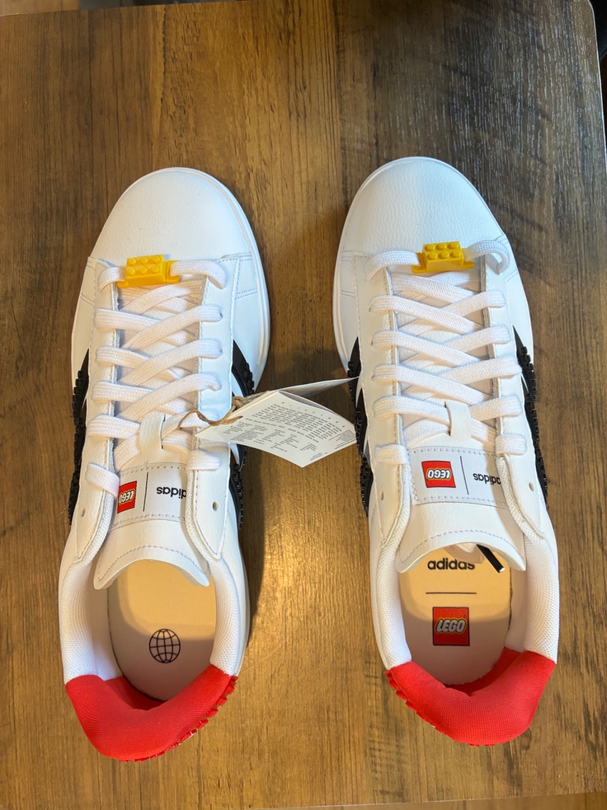 Adidas Lego Grand Court 2.0 Reino Unido Talla 10 Blanco/Rojo