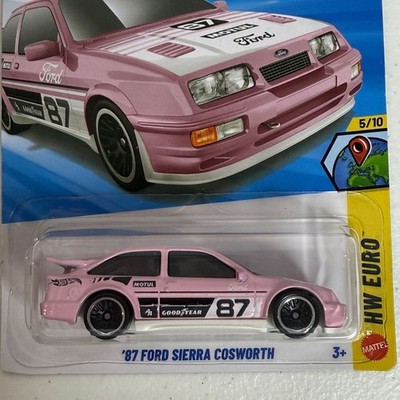 Hot Wheels 87 Ford Sierra Cosworth HW Euro 5/10 Pink Diecast Car