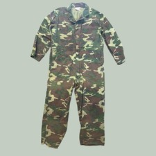 VTG Coverall Camo Men L General Zipper Green Utility Flight Mechanic Costume