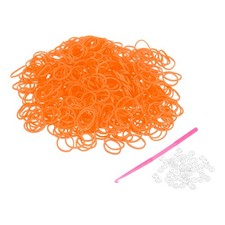 3000Pcs Loom Rubber Band Kit with 125Pcs S-Clips and 5Pcs Hook, Orange Red