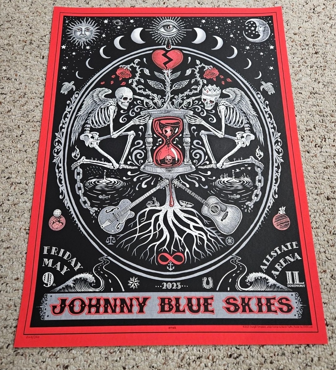 STURGILL SIMPSON POSTER~G.I.D~ROSEMONT, IL~5/9/25~EMEK~ALLSTATE