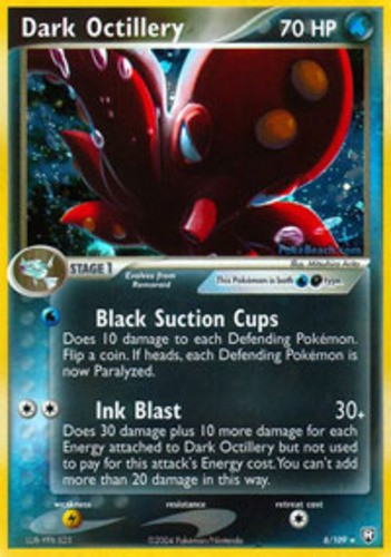 Dark Octillery - 8/109 - Holo Rare PL/MP, English Pokemon EX Team Rocket Returns