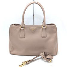 Borsa a tracolla PRADA Galleria Saffiano 2 vie in pelle rosa triangolo...