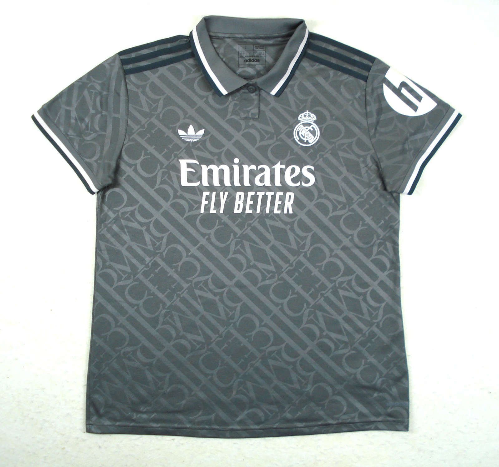 Adidas Originals Real Madrid  Third Shirt 2024-25 - Womens Grey Trefoil La Liga