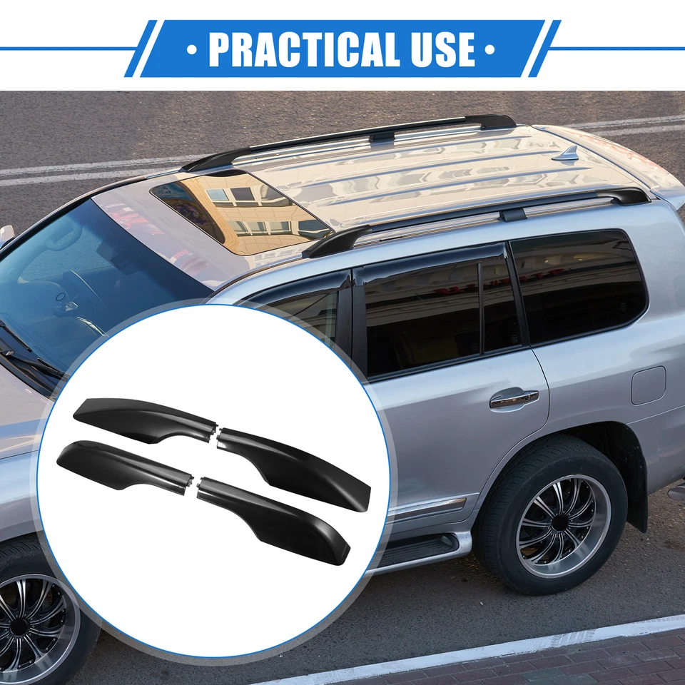 4pcs Roof Rack Side Rails End Cover for Toyota Land Cruiser LC200 J200 2008-2021 - Image 2 of 4