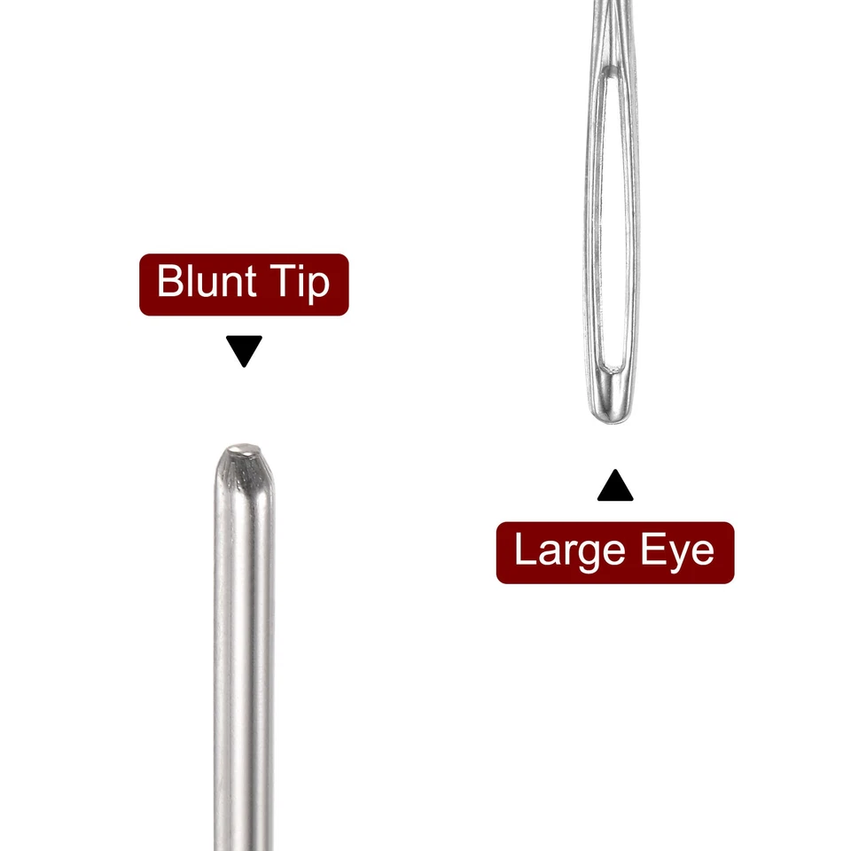 60 piezas agujas romas ojos grandes 2,75" tapiz aguja hilo costura aguja tejer aguja Foto 4 de 4