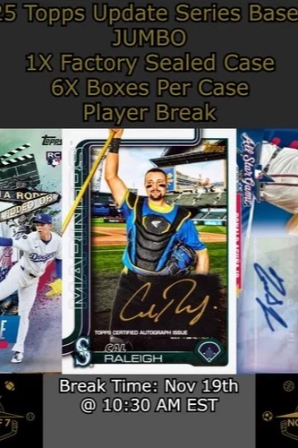 2025 Topps Update Series Baseball JUMBO - 1X Case BREAK #15