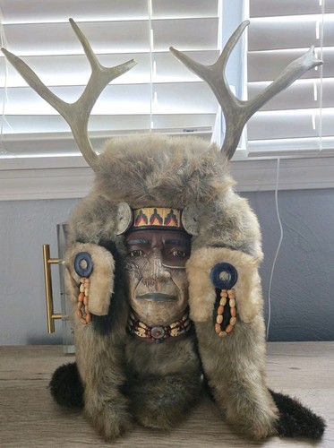 Vintage Native American Wall Decor Art Spirit Mask Navajo 