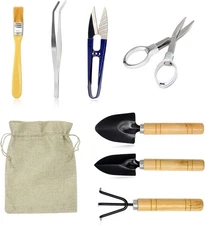 Bonsai Set 8 PCS-Mini Gardening Tools Kit for Indoor Outdoor Bonzai 8 Pcs 