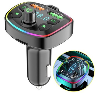 FM Transmitter Auto Bluetooth Kfz Radio Adapter PD Dual USB Ladegerät für Handy 