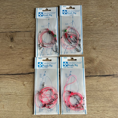 4 x Gemini Genie Sea Fishing Ready Rigs - Single Hook Pulley & Two Hook Bomber