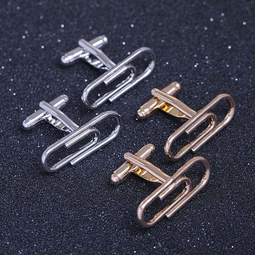 2 Pairs French Cufflinks Cuff-link Clip Man Button for Shirt Sleeve - Afbeelding 10 van 12