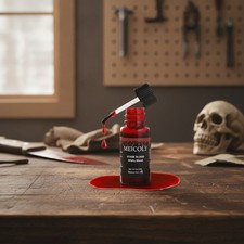 0.5 oz Edible Fake Blood - Realistic Washable Stage Blood with Brush,