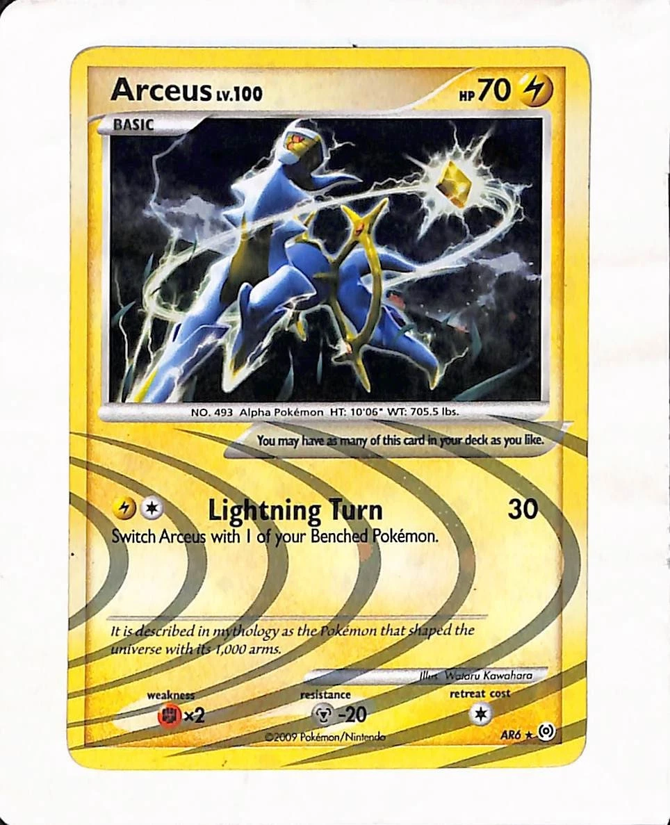 Pokemon - Holo - Lv. 100 Arceus Holo Card AR6 -2009 HOLO RARE