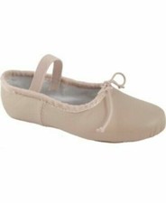 New in Box DANCE CLASS Pink Leather ONE PIECE SOLE BALLET SHOES Toddler Girls