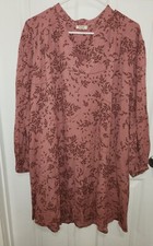 a.n.a Plum Boho Dress with Roses Size Medium