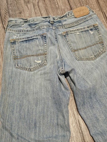 Abercrombie & Fitch Jeans Boys 14 Kilburn Low Rise Boot Distressed Youth 28 x 28 - Picture 8 of 13