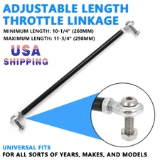 Universal Adjustable Length Throttle Linkage Nuts Kit Up to 11-3/4" Long Billet