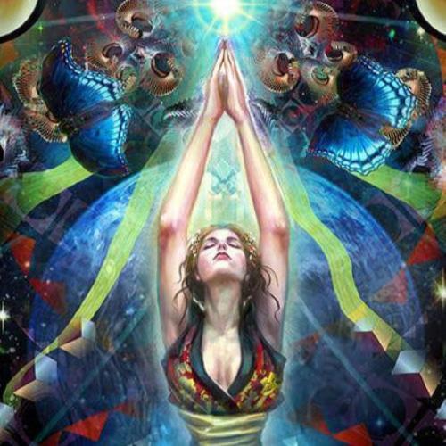 Meditación Fantasía Cósmica Nueva Era Impresión Artística Visionaria Decoración del Hogar - Imagen 1 de 3