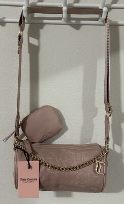 Juicy Couture Y2K Juicy Puff Roll Bag Xbody Dusty Blush