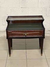 Comodino anni '50 in legno pregiato e vetro