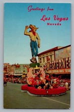 Las Vegas Nevada NV Vegas Vic Parade Float Casino Fremont Street Postcard 1955