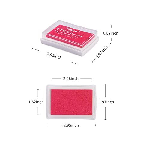 fstaor craft ink pads for rubber stamps, set of 16 stamps pads for kids stamps, - Picture 2 of 7