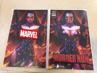  Murder Nun Firepower Set Trade And Sinful Risqué Virgin LE 250 Khamunaki NM