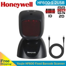 Image of Honeywell HF600 Desktop Hands Free 1D 2D Barcode Scanner Reader with USB Cable