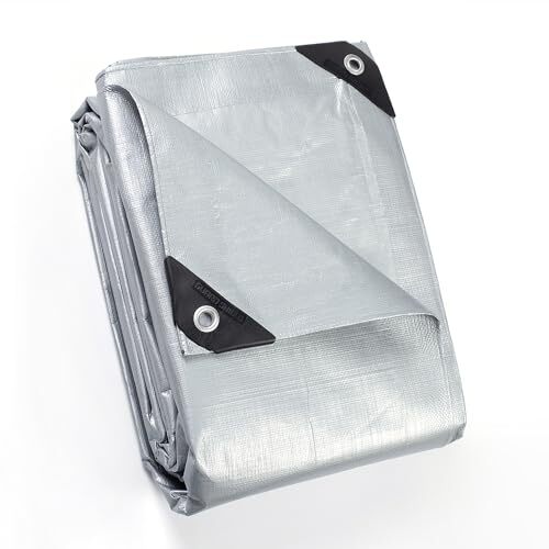 GUARD SHIELD Abdeckplane Gewebeplane mit Ösen 4x5m 160g/㎡ Grau (m2T)