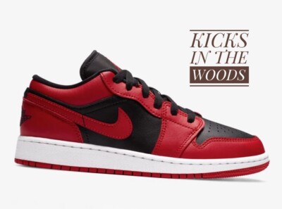 Nike Air Jordan 1 Low Reverse Bred rot schwarz Damensneaker NEU Sneaker