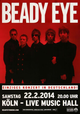 Beady Eye - Soul Love, Köln 2014 | Konzertplakat | Poster