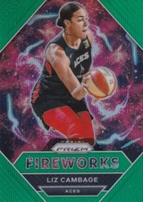 2021 Panini Prizm WNBA Fireworks Insert Green ICE  Refractor #11 Liz Cambage