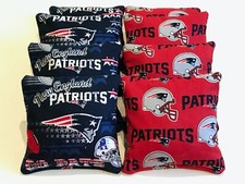 NEW ENGLAND PATRIOTS CORN HOLE BEAN BAGS 8 PLASTIC FILLED WATERPROOF ALL WEATHER