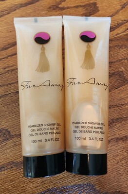 New AVON FAR AWAY PEARLIZED SHOWER GEL 6.7 OZ-- 2 X SHOWER GEL DISCONTINUED