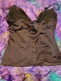 Rare La Perla Malizia Black Padded Adjustable Camisole Sz 38 (4) Hook Eye Shaper