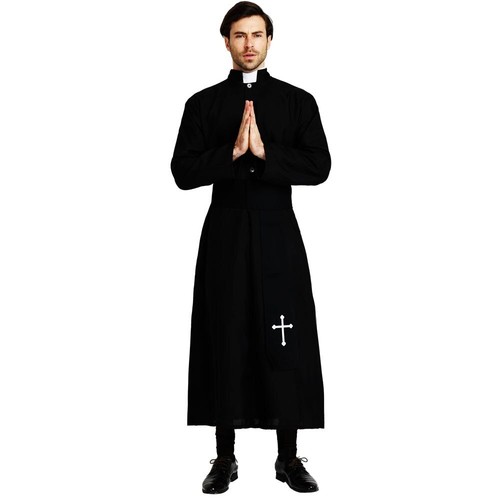 Adult Noble Priest Costume Men Religious Pastor Father Costumes - Picture 2 of 4