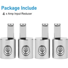 4X 1/0 Gauge to 4 Gauge Amp Input Reducers ILL Customz Offset Power and Ground🔥