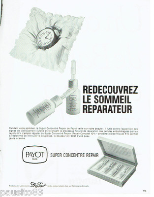 ADVERTISEMENT ADVERTISING 115 1984 DR PAYOT cosmetics REPAIR