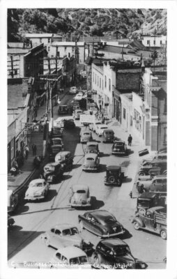 Bingham Canyon Utah Business Section Autos 1950s RPPC Photo Postcard 21-5435
