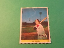 1949 EUREKA BASEBALL SPORTSTAMPS JIM RUSSELL #21 BOSTON BRAVES