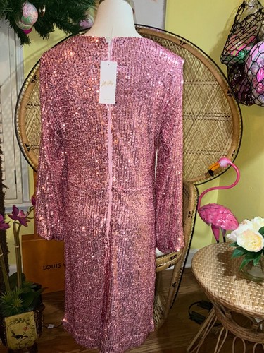 Lilly Pulitzer NWT Estrella Sequin Dress Conch Shell Pink Size 10 - 第 5/24 張圖片