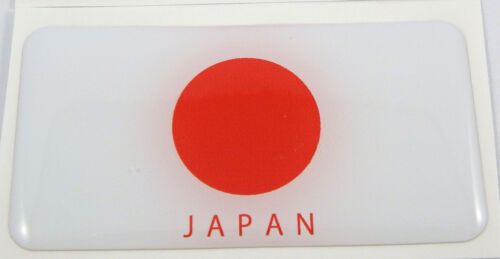 Japan Japanese flag domed decal 3D sticker emblem 2.6" se tof 1 or 2 - Imagen 2 de 5